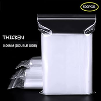 Sac d'Emballage en Plastique PE Scellé, Emballage Transparent Écologique avec Fermeture Ziplock Gratuit