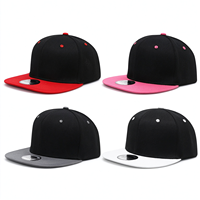 Casquette Snapback Personnalisée en Toile à Six Panneaux, Bord Plat, Broderie Couleurs d'Équipe, Taille Unique Ajustable, Tendance avec Cordon