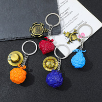 Llavero Metálico de Anime Monkey D. Luffy, Accesorios de Anime, Venta Directa de Fábrica, Llavero de Aleación para Coche
