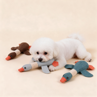 Jouet interactif pour chien en forme d'oie, pour chiens agressifs, jouet à mâcher couineur pour chien