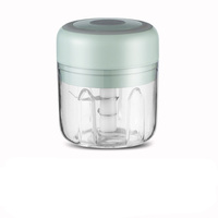 Mini hachoir à ail électrique, hachoir à oignon portable sans fil de 250 ml, mini hachoir robot culinaire pour poivre, piment, légumes, noix,