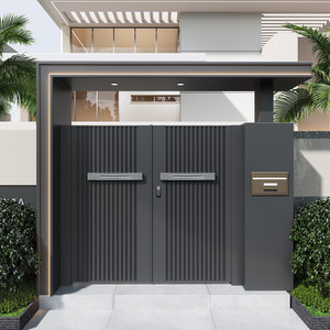 Puerta de Patio de Aleación de Aluminio Duradera Personalizada, Estilo Abatible, Diseño Moderno, Puerta Doble para Villa, Casa Rural o Casa de Campo - Product Image 5