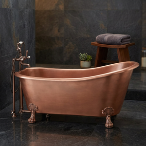 Bañera Ovalada de Lujo con Patas de Cobre CH-779 de India Home Crafts, para Uso Doméstico, Origen Uttar Pradesh - Product Image 1