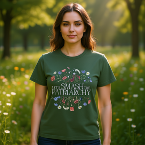 T-shirt femminista da donna a maniche corte con stampa floreale, girocollo, 100% cotone, casual, con scritta 'Equality', regalo per la Giornata Internazionale della Donna - Product Image 2