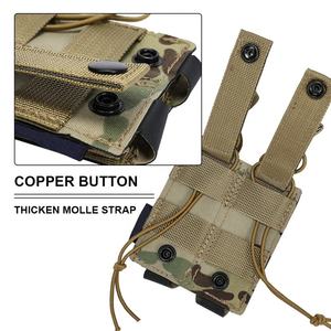 Sinairsoft - Bolsa Táctica Doble para Cargadores, Corte Láser, Nailon 500D, Molle, Bolsa de Cintura para Herramientas, Bolsa para Cargadores de Caza - Product Image 6