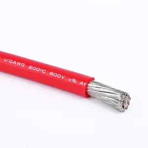 AWG 4/0 3/0 2/0 1/0 1 2 3 4 5 6 8 10 12 14 16 18 20 calibre AWG câble Flexible Silicone fil isolant enduit de caoutchouc