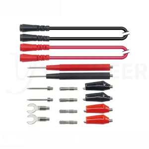 Test Leads kit Replaceable Test wires Probes for digital Multimeter 4mm banana plug crocodile clips U type probe