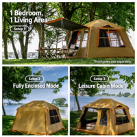 Tente Gonflable Automatique de Loisirs, Légère, Durable, Quatre Saisons, Imperméable, Portable, pour Camping en Plein Air, Nuitée, PVC, 3-4 Personnes