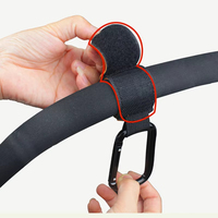 Jumon – Clips et crochets universels antidérapants en alliage d'aluminium style cuir PU écologique pour poussette, accessoires de mode pour bébé