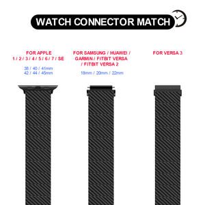 Crested — bracelet de montre en Fiber de carbone, de luxe noir, pour <span class=keywords><strong>Apple</strong></span> iWatch <span class=keywords><strong>Fitbit</strong></span>, 41mm 45mm - Product Image 4