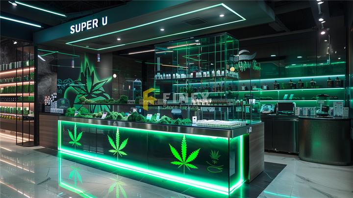 Custom Modern Smoke Shop Interior Decoration Design CanabS Shop ...