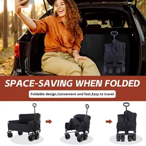 Carrito de Camping Plegable Portátil para Exteriores, Convertible en Sofá para Sentarse y Recostarse, Ideal para Picnics y Comercio Exterior - Product Image 3
