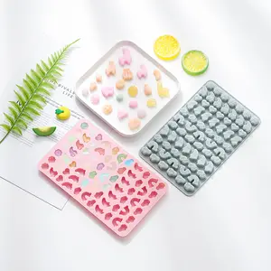 Khuôn kẹo sô cô la Silicone chứa trái tim nhỏ, trái cây, hình dạng động vật và làm kẹo dẻo, kẹo, sô cô la và khối đá nhỏ