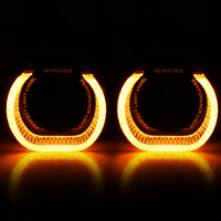 VAHID 5D Crystal Angel Eyes I6-U DRL Luces de Circulación Diurna WRGB LED Halo Ring LED  Modificación de Faros Controlados por APP
