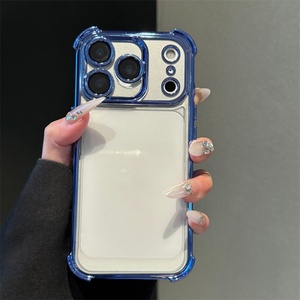 Funda de Lujo con Protección de Lente y Revestimiento Magnético para iPhone 17 14 15 16 Pro Max Plus, Funda Transparente con Protección en las 4 Esquinas para iPhone 17 Pro Max - Product Image 3