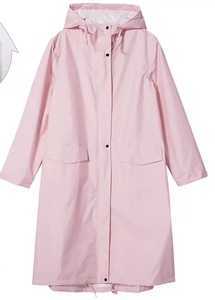Impermeable Largo para <span class=keywords><strong>Mujer</strong></span>, a la Moda, Resistente, Transpirable, con Botones a Presión, Plegable, de Poliéster, para Camping - Product Image 4