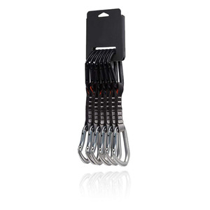 DEM HotForge Quickpack Aluminium 12cm |   Lot de 6 cordes d'escalade portables Sport Quickdraws |   Embout de corde à boucle supérieure Keylock |   Sport de coupe lisse - Product Image 5