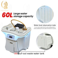 Bac à shampoing portable moderne Chuque Spa Thai Japanese Massage avec réservoir d'eau en acrylique de 60 L pour salon de beauté