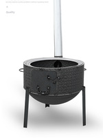 Poêle à bois pour la maison et le camping en plein air, foyer rustique de style ancien avec grand pot, modèle Chongqing portable 8 kg