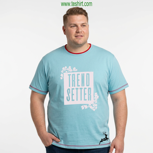 Camisetas de Manga Corta para Hombre, Diseño OEM/ODM, Estampadas, de Algodón/Fibra de Bambú, Anti-Pilling, Transpirables, Ecológicas, Compra en Línea - Product Image 1