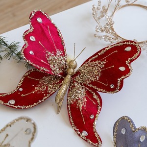 Farfalla glitterata con Clip, farfallina artigianale fai da te su ornamenti per albero <span class=keywords><strong>di</strong></span> <span class=keywords><strong>natale</strong></span> decorazione <span class=keywords><strong>di</strong></span> <span class=keywords><strong>Natale</strong></span> <span class=keywords><strong>di</strong></span> simulazione per ghirlande <span class=keywords><strong>di</strong></span> <span class=keywords><strong>Natale</strong></span> - Product Image 5