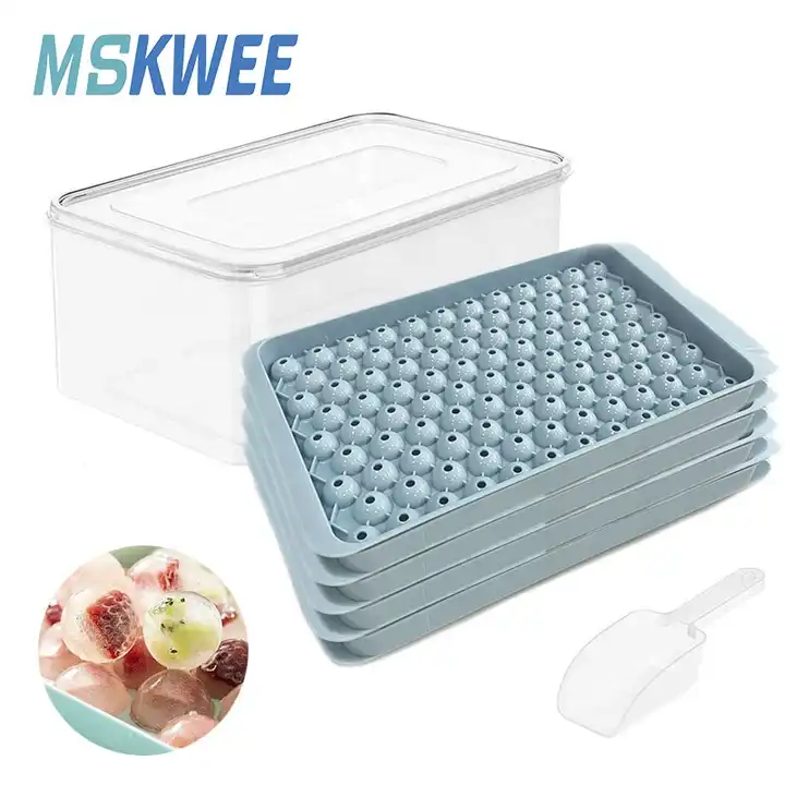 Mini Ice Cube Trays 2 Pack, Crushed Ice Tray For Freezer, Easy Release Small  Ice Cube Tray