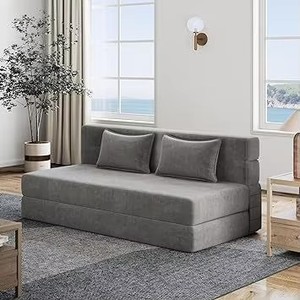 Sofá Cama Esquinero Moderno de Espuma de Alta Densidad con Tapicerí<span class=keywords><strong>a</strong></span> de Terciopelo para Sala de Estar - Product Image 6