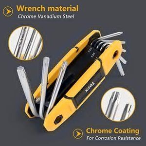 Folding Allen <b>Wrench</b> Set Metric SAE 17pcs Chrome Vanadium Steel Double End Anti-Slip Handle Manual Tool for Home Repair - Product Image 2