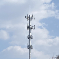 Torre de Comunicación de Acero Tubular Simple XinYuan de 60 m, Galvanizada en Caliente Q345B, para Antena de Telecomunicaciones 4G/5G/3G/WiFi y Microondas