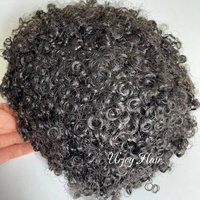 Perruques bouclées pour hommes, postiche en cheveux naturels, noir, durable, 15mm, pour les hommes de l'Amérique africaine, 100%