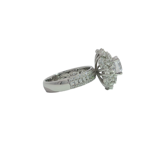 Anillo de lujo de oro sólido de 18 quilates de 1ct con ajuste de Punta vacía para mujer, joyería de regalo de banda de boda extravagante - Product Image 6