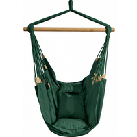 Hamac suspendu pliable moderne en coton et bois 100% - Confortable pour une utilisation en intérieur/extérieur dans la chambre ou le parc