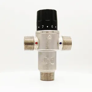 High Quality 3/4" DN20 Brass Pipe Brass Thermostatic Mixing Valve For Shower