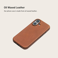 Étui de téléphone en cuir huilé de luxe pour iPhone 18 Pro Max, fin, antichoc, anti-rayures, fournisseur OEM personnalisé