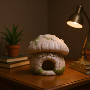 Casa de Resina con Forma de Hongo para Ranitas, Resistente a la Intemperie, para Decoración de Jardín de Hadas, Césped y Porche - Product Image 1
