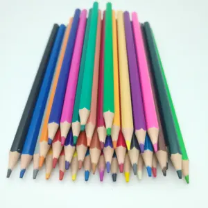 36 lápices de colores, lapices hexongales sin madera, papelería de oficina, lápices de colores suavizantes de varios colores