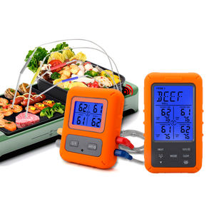 Thermomètre à viande filaire à double sonde Thermomètre de cuisine en ABS avec logo alimentaire personnalisable Qualité viande jaune supportée OEM & ODM - Product Image 5