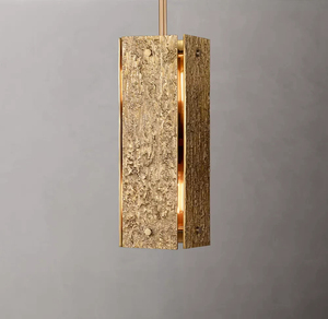 Suspension minimaliste carrée <span class=keywords><strong>Vouvray</strong></span> en laiton massif et cuivre façonnée à la main pour îlot de cuisine - Product Image 3