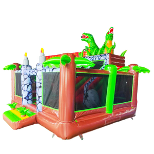 Hot bán phim hoạt hình khủng long Inflatable trượt kết hợp khủng long Inflatable nảy nhà Inflatable lâu đài nhảy lâu đài - Product Image 6