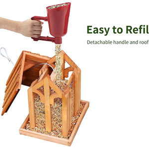 WDF Nouveau Style Vente Chaude Mangeoire Oiseaux jardin Bambou Perroquet En Bois Humming Fenêtre Cage À Oiseaux Mangeoire À Oiseaux - Product Image 3