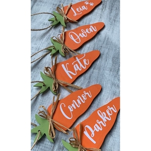 Étiquette de panier de Pâques personnalisée découpée au <span class=keywords><strong>laser</strong></span>, ornement de Pâques, étiquette de carotte 3D, décoration de Pâques, étiquette cadeau - Product Image 5