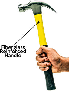 الثقيلة البناء صدمة مقاومة بالمطاط عدم الانزلاق مقبض مستقيم مطرقة بمخلب - Product Image 3