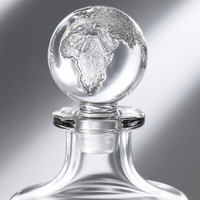 Decantador de Whisky de 1050 ml con Logotipo Personalizado y Tapón de Vidrio, Decantador de Gran Capacidad para Uso Doméstico, para Alcohol, Vino, Brandy