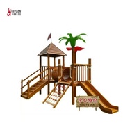 Kindergarten Holzrutsche Plastik Outdoor-Spielplatz Qualitäts-Kinderspielgeräte Ohne Motorantrieb