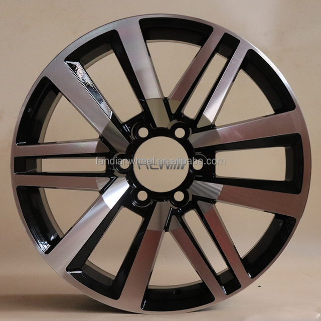REW Gloss Black Machine Face Process 20x8.5 Large Auto Gravity Alloy Wheels Alloy Rims 20 Inch 6x139.7 6 Lug Fit for Toyota