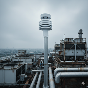 Trạm thời tiết Bộ cảm biến tốc độ và hướng gió siêu âm Ánh sáng ngoài trời Lượng mưa Tiếng ồn và Giám sát Pm Tích hợp Micro - Product Image 3