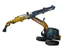 Grue forestière télescopique XUVOL OEM ODM de 25 m de long pour excavatrice de 13 tonnes, grappin à bois, exploitation forestière en pente, machinerie forestière