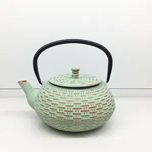 优质搪瓷内部铸铁茶壶，带不锈钢浸泡器