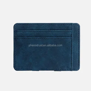 Best Selling Zipper Slim Card Holder Magic Wallet Minimalist Rfid Blocking Pu Leather Magic Wallet For Men