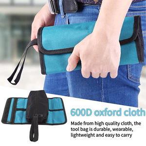 Customizable 600D Oxford <b>Motorcycle</b> <b>Tool</b> <b>Roll</b> Bag 15-19 Pockets Water Resistant Adjustable Strap Saddle - Product Image 6